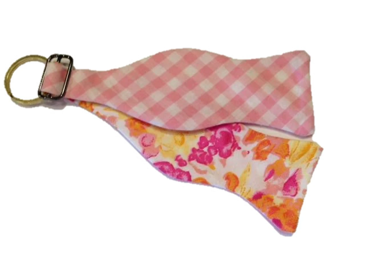 Craig Reagin Pink Gingham/Floral Key Fob 1 Craig Reagin Pink Gingham/Floral Key Fob