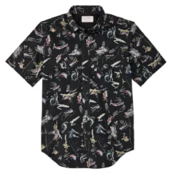 Filson Twin Lakes Short Sleeve Sport Shirt: Offshore Catch Print