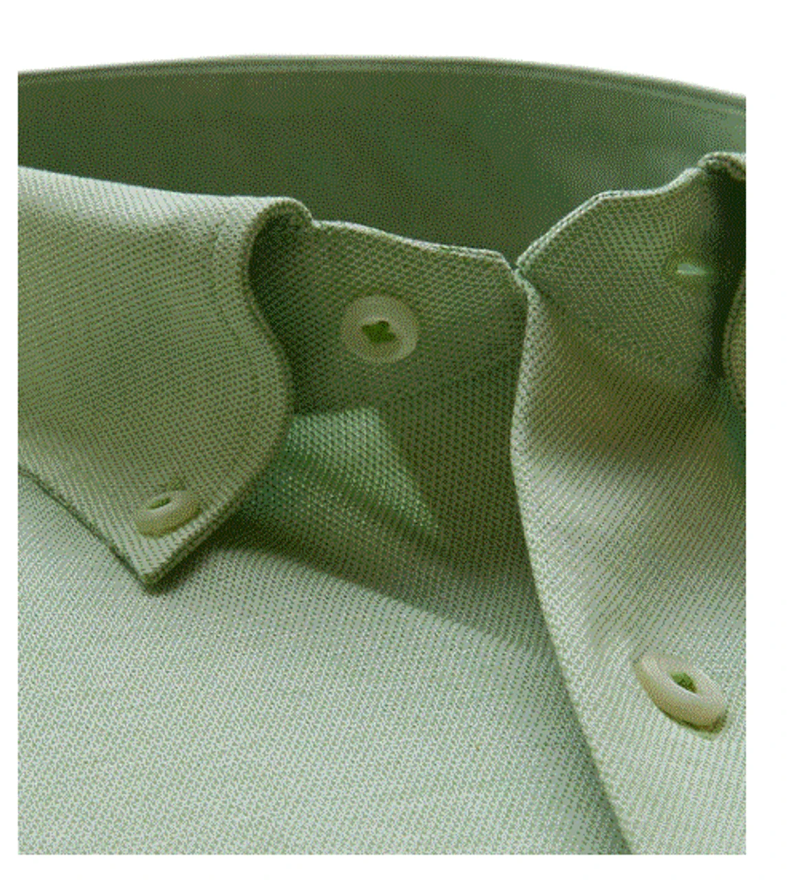 David Donahue Grass Oxford Knit Shirt 2 David Donahue Grass Oxford Knit Shirt - Image 2