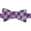 Southern Proper Feather Check Bow Tie: Purple
