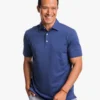 Southern Tide Brrr°®-eeze Heather Performance Polo Shirt: Heather Nautical Navy