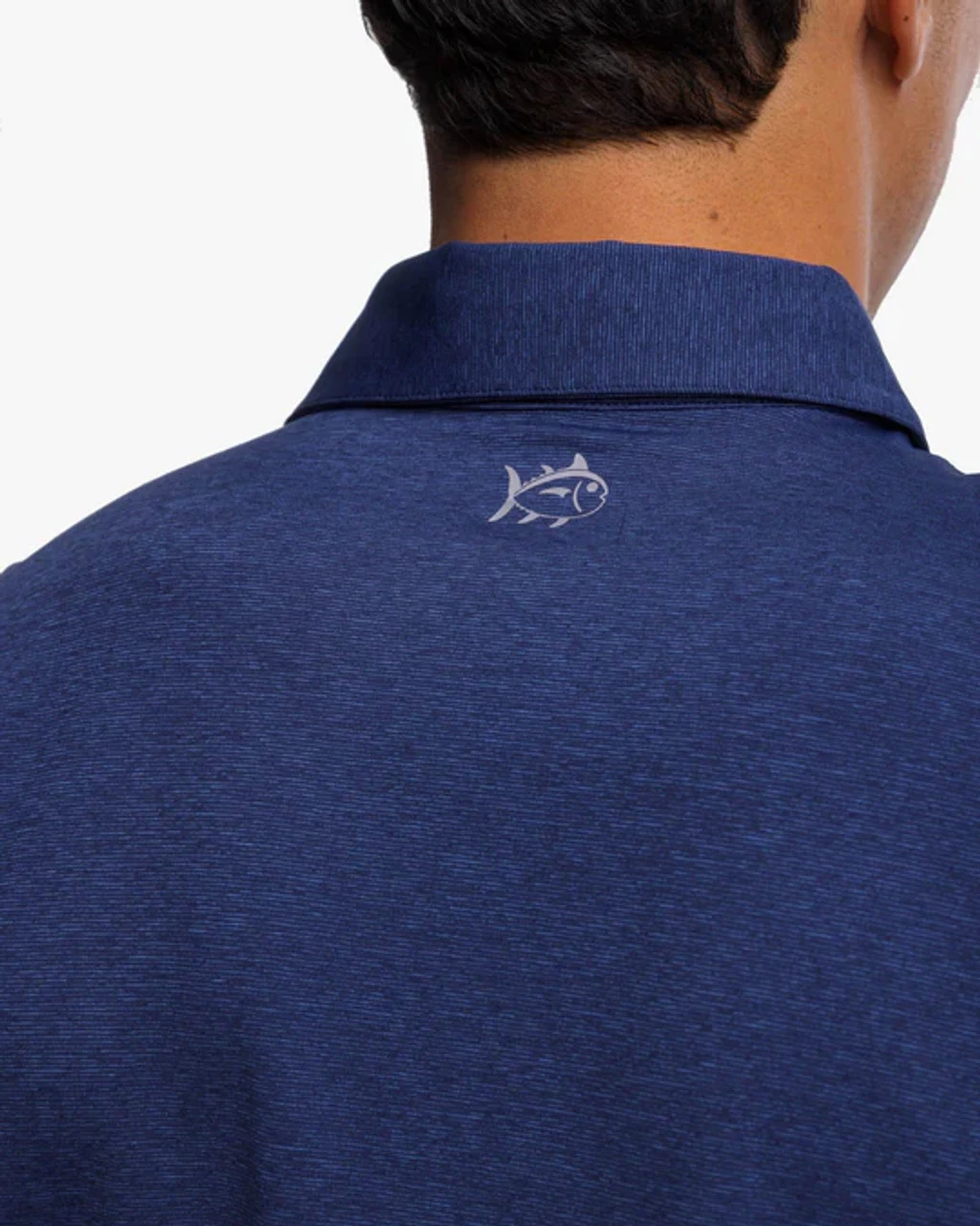 Southern Tide Brrr°®-eeze Heather Performance Polo Shirt: Heather Nautical Navy 4 Southern Tide Brrr°®-eeze Heather Performance Polo Shirt: Heather Nautical Navy - Image 4