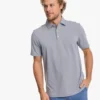 Southern Tide Brrr°®-eeze Heather Performance Polo Shirt: Heather Steel Grey