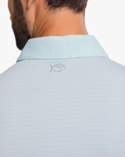 Southern Tide Brrr°®-eeze Millwood Stripe Performance Polo Shirt: Baltic Teal -Clothing Store brrr eeze millwood stripe performance polo shirt baltic teal yoke 9758 720x 12380.1678124649