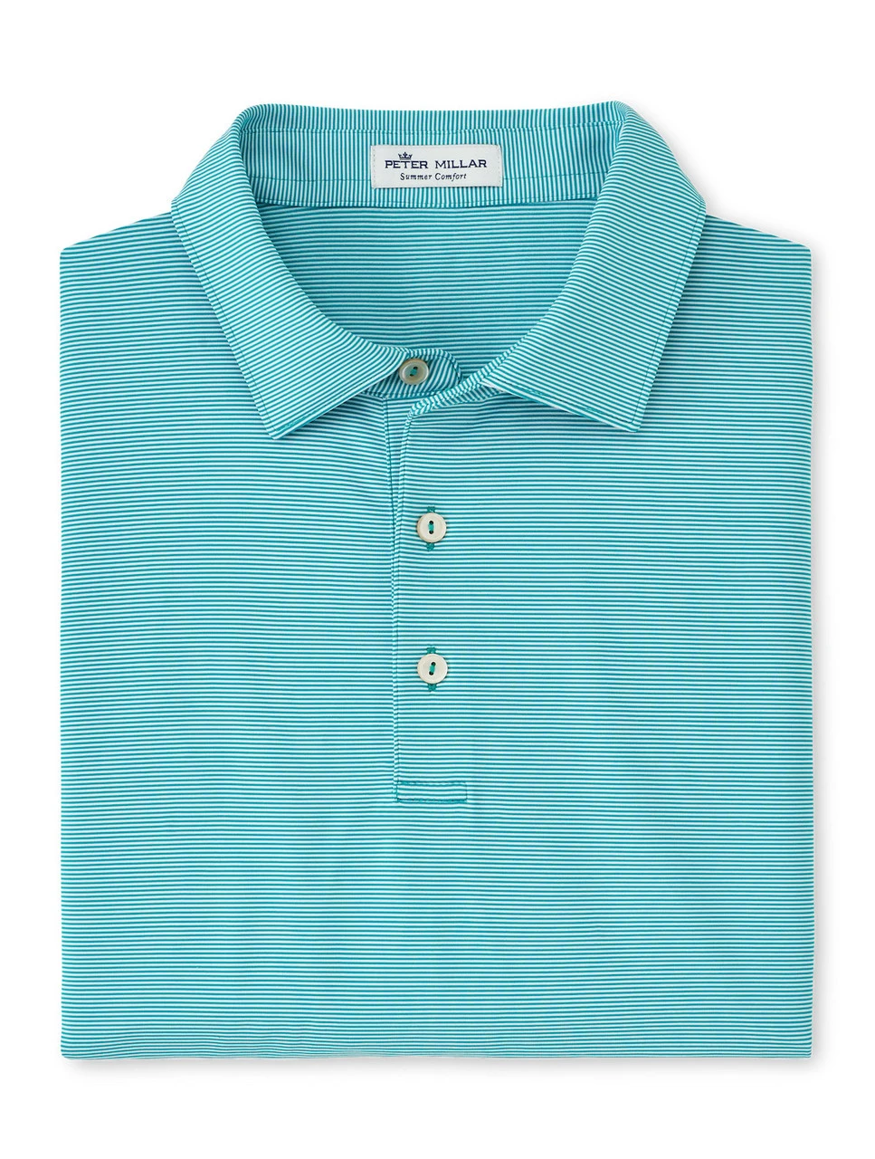 Peter Millar Jubilee Stripe Performance Polo: Aqua 1 Peter Millar Jubilee Stripe Performance Polo: Aqua