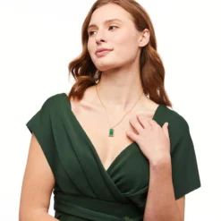 Brackish Rectangle Necklace: Cool Water -Clothing Store cool water feather rectangle pendant necklace lifestyle 2 720x 38762.1673036185