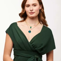 Brackish Rectangle Necklace: Cool Water -Clothing Store cool water feather rectangle pendant necklace lifestyle 3 720x 94233.1673036188