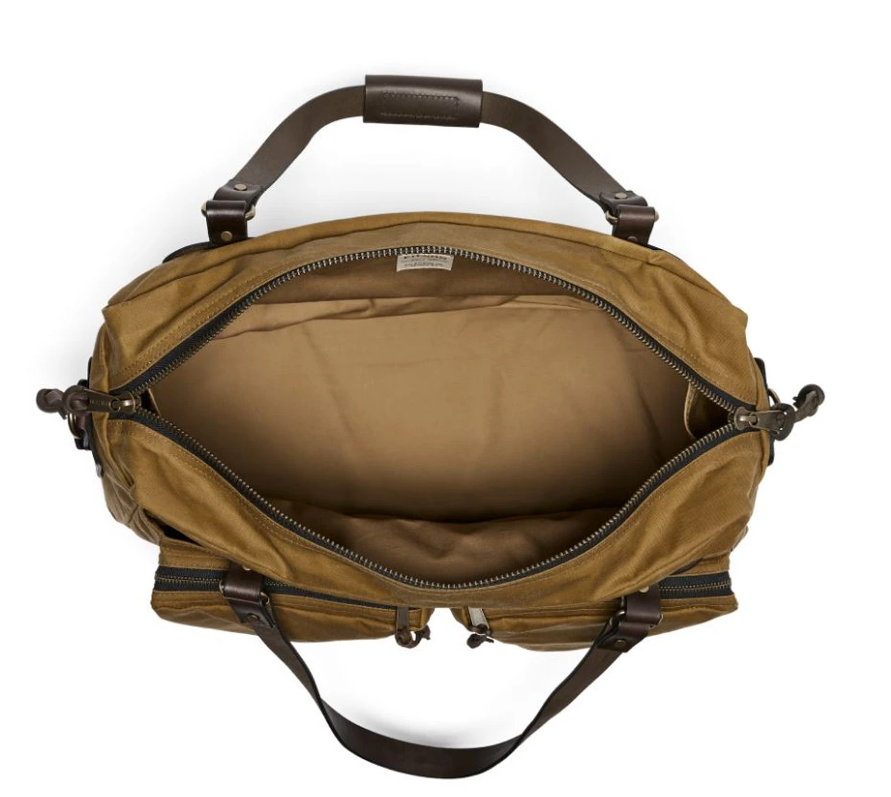Filson 48 Hour Tin Cloth Duffle Bag: Dark Tan 4 Filson 48 Hour Tin Cloth Duffle Bag: Dark Tan - Image 4