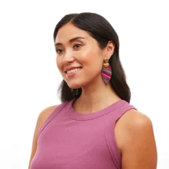 Brackish Encyclia Drop Earring -Clothing Store encyclia feather drop earring lifestyle 2 720x 93966.1681316450