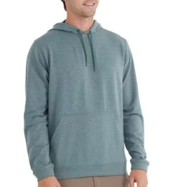 Free Fly Bamboo Fleece Hoody Pullover: Heather Juniper