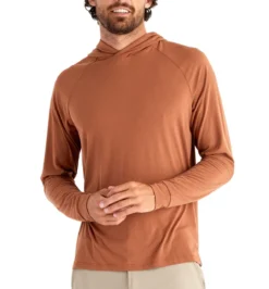 Free Fly Bamboo Men's Bamboo Flex Hoody: Desert Sand Red