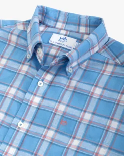 Southern Tide Headland Bayfront Plaid Long Sleeve Button Down Sport Shirt: Boat Blue -Clothing Store headland bayfront plaid long sleeve buttom down sport shirt boat blue detail 10103 720x 32090.1683054646