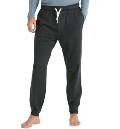 Free Fly Men's Bamboo Heritage Fleece Jogger: Heather Black