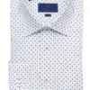 David Donahue Fine Paisley Print Dress Shirt - Navy