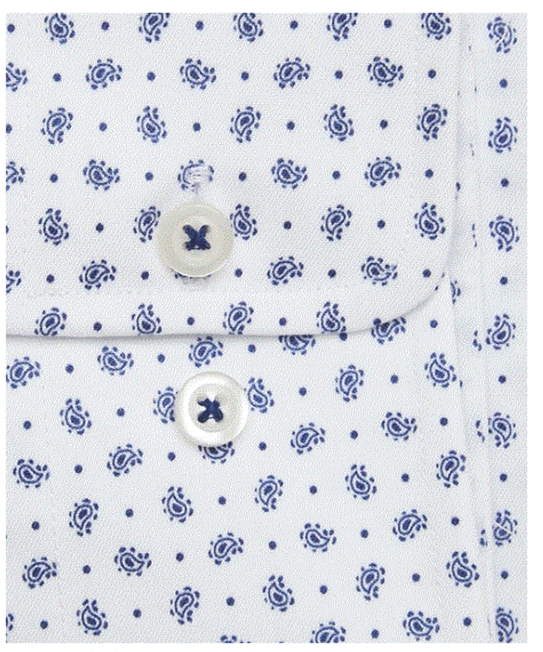 David Donahue Fine Paisley Print Dress Shirt - Navy 4 David Donahue Fine Paisley Print Dress Shirt - Navy - Image 4