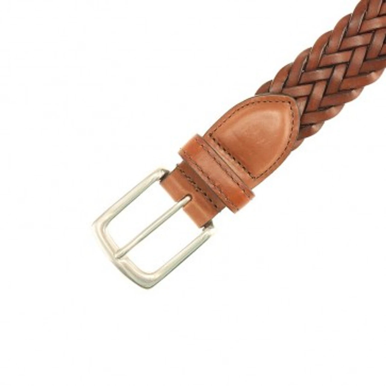 T.B. Phelps Maxwell Braided Leather Belt: Tan 2 T.B. Phelps Maxwell Braided Leather Belt: Tan - Image 2