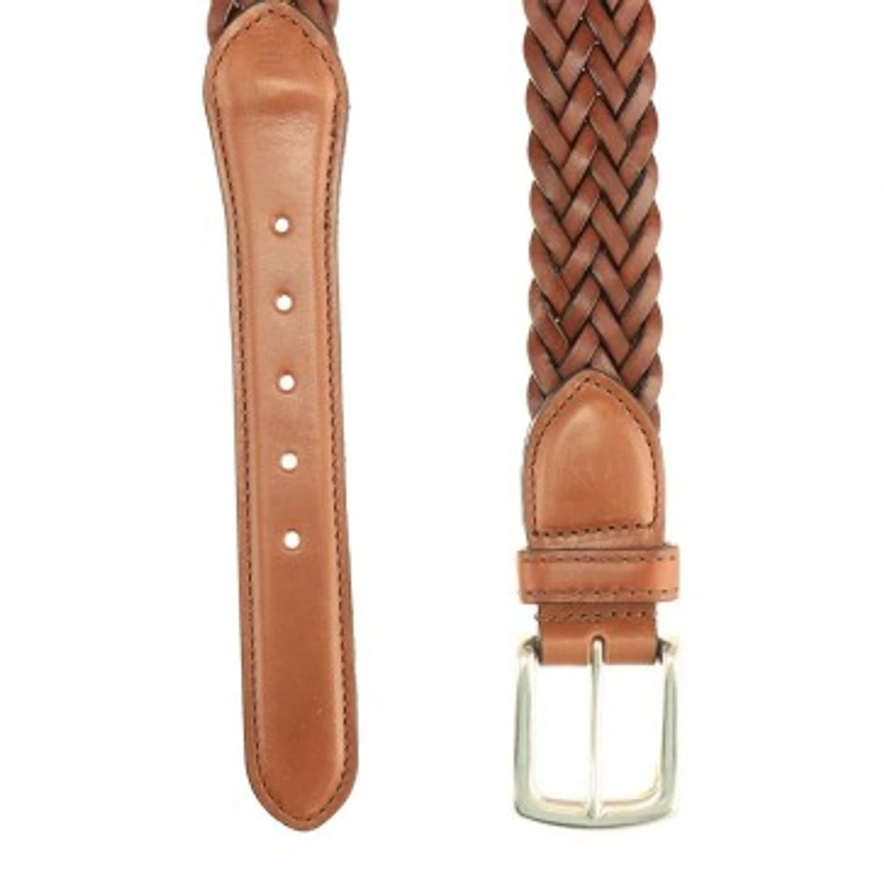 T.B. Phelps Maxwell Braided Leather Belt: Tan 3 T.B. Phelps Maxwell Braided Leather Belt: Tan - Image 3
