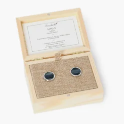 Brackish Cufflinks: Sapelo -Clothing Store sapelo feather cufflinks rhodium 18mm boxed 720x 65723.1677351098