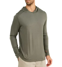 Free Fly Men's Bamboo Men's Bamboo Shade Hoody: Fatigue