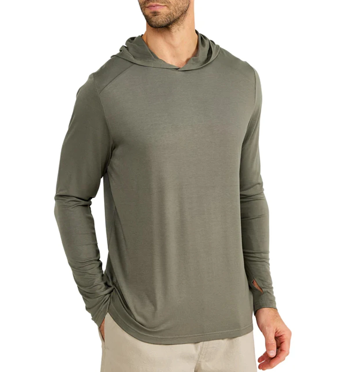Free Fly Men's Bamboo Men's Bamboo Shade Hoody: Fatigue 1 Free Fly Men's Bamboo Men's Bamboo Shade Hoody: Fatigue