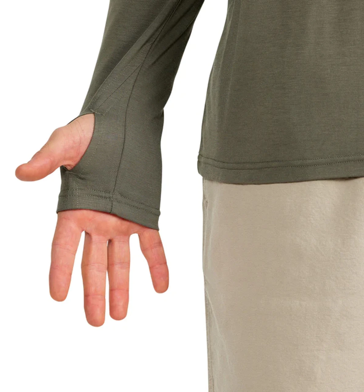 Free Fly Men's Bamboo Men's Bamboo Shade Hoody: Fatigue 3 Free Fly Men's Bamboo Men's Bamboo Shade Hoody: Fatigue - Image 3