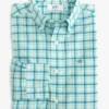 Southern Tide Skipjack Palermo Plaid Long Sleeve Sport Shirt: Baltic Teal