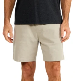 Free Fly Men's Stretch Canvas Short - 7": Stone Khaki