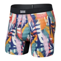 Saxx DropTemp⢠Cooling Mesh Boxer Brief / Surf Safari - Multi