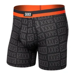 Saxx Sport Mesh Boxer Brief: Checkerboard Black