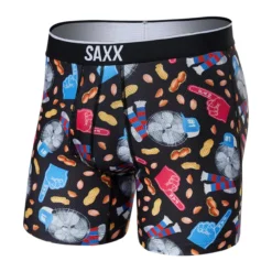 Saxx Volt Boxer Brief: Sports Fan- Black