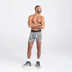 Saxx Quest Quick Dry Mesh Boxer Brief / Mind Traveller- Multi -Clothing Store sxbb70f mtm 2body f sp23 71180.1684779866