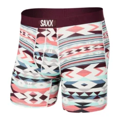 Saxx Vibe Super Soft Jersey Boxer Brief: Park Lodge Geo - Multi