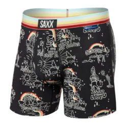 Saxx Vibe Boxer Brief: Park Wanderlust/Multi Waistband