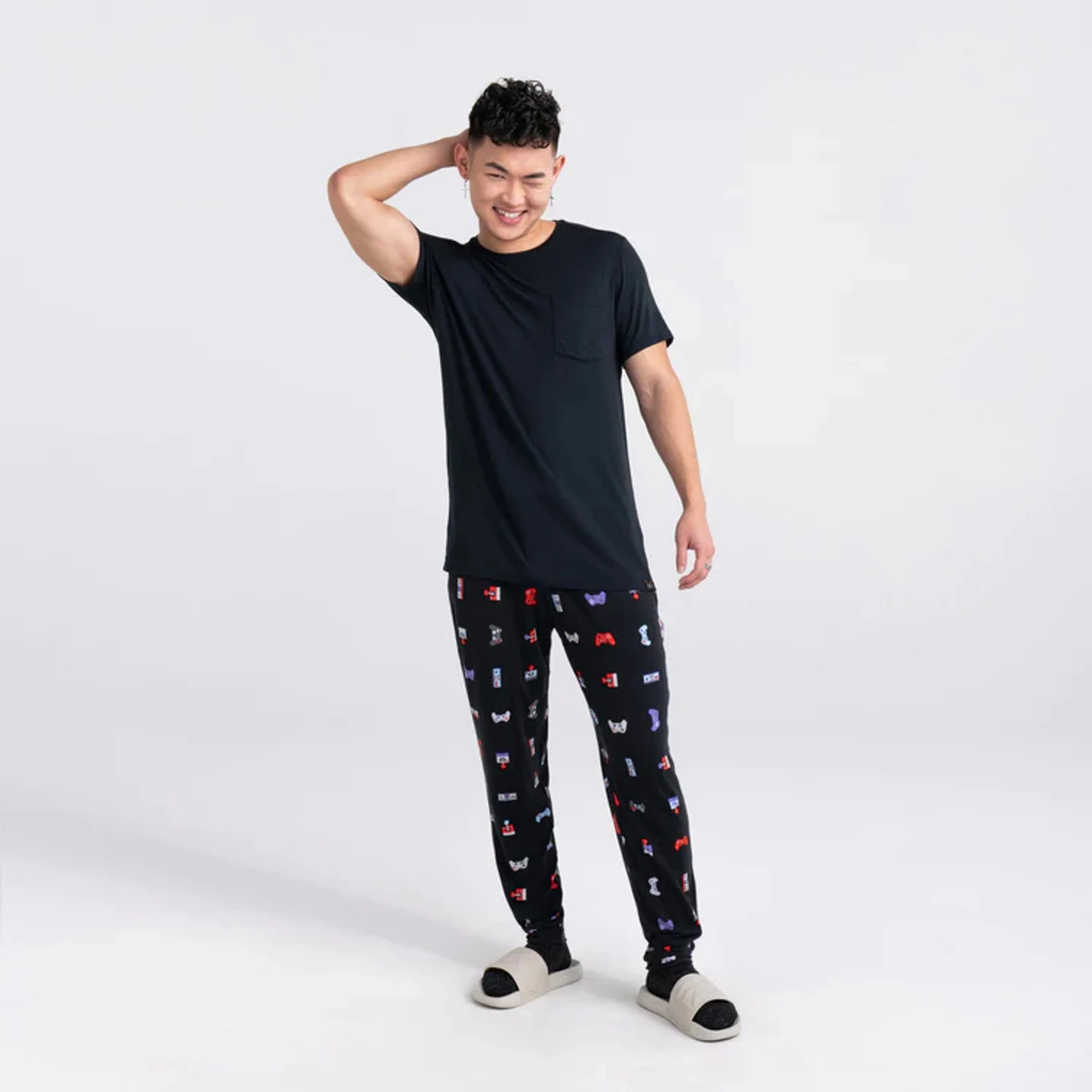 Saxx 3 Snooze Pant: Gamer - Black 3 Saxx 3 Snooze Pant: Gamer - Black - Image 3
