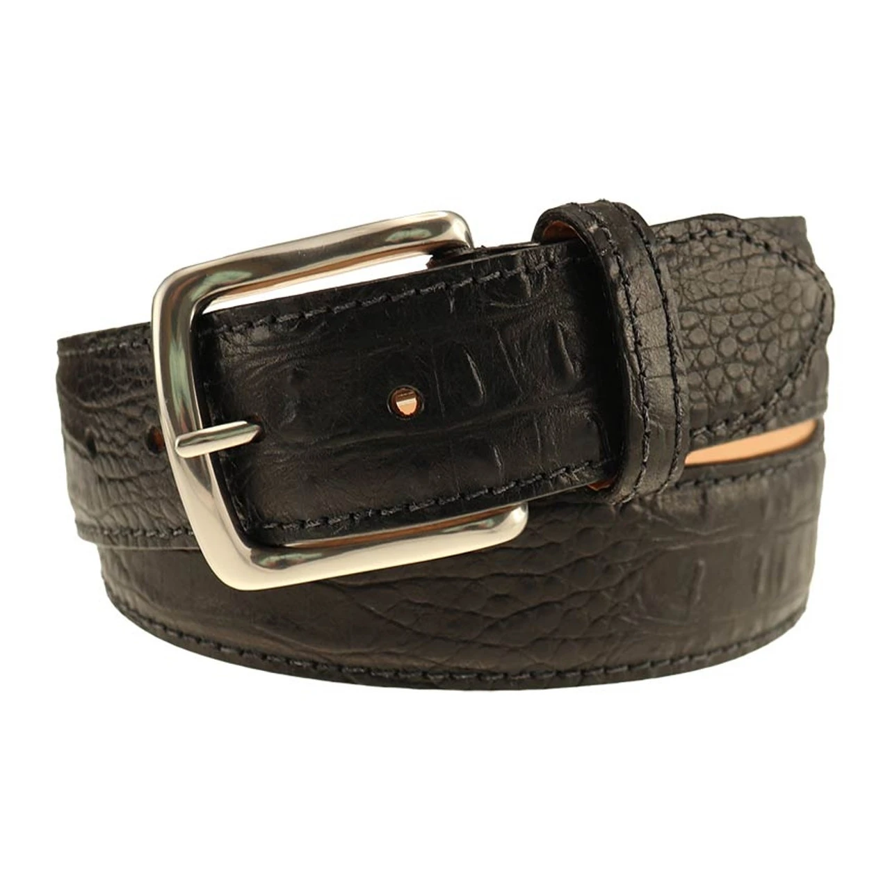 T.B. Phelps Travis Moc Croc Belt: Black 1 T.B. Phelps Travis Moc Croc Belt: Black