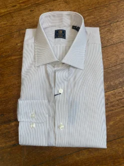 Stantt Brown Hairline Stripe Sport Shirt