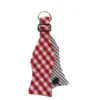 Craig Reagin Bow Tie Key Fob - Red Gingham/Blue Stripe Palmetto